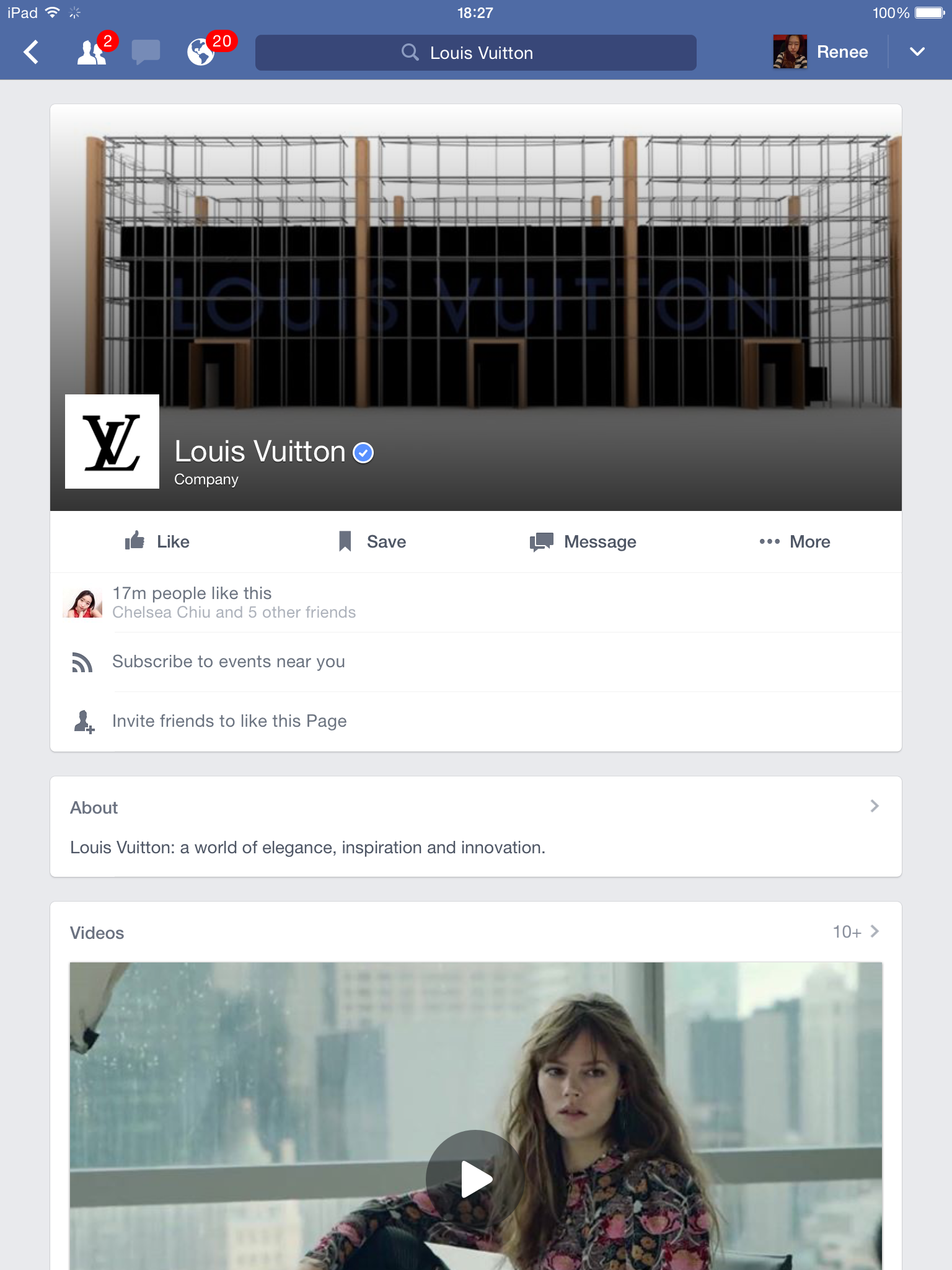 How does Louis Vuitton create content on social networks?